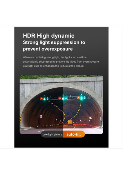 2k Dash Cam Ön ve Arka Çift Kamera Arabası Dvr Gece Görme Dash Kamera Kaydedici 24H Park Monitörü Yerleşik Wifi (B) (Yurt Dışından)