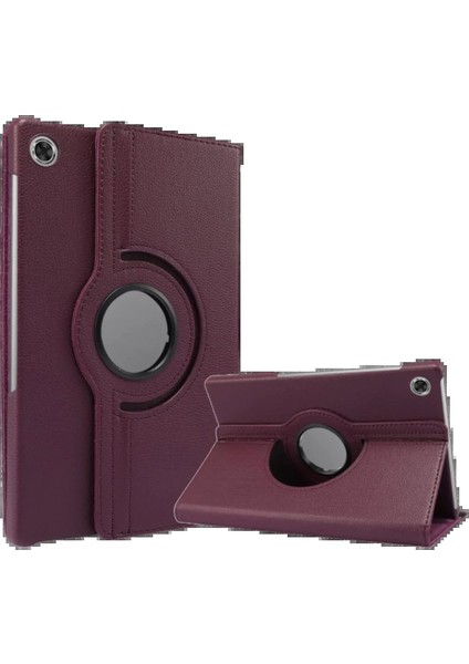 CPT83 Lenovo Tab M10 TB311FU Kılıf 360 Tablet Deri Kılıf - Mürdüm