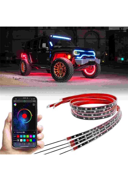 Araba Underglow LED Işıkları Uygulama Kontrollü Rüya Renk Strip Işıkları Dış Araba Neon Accent Işıkları Kiti (Yurt Dışından) modelleri