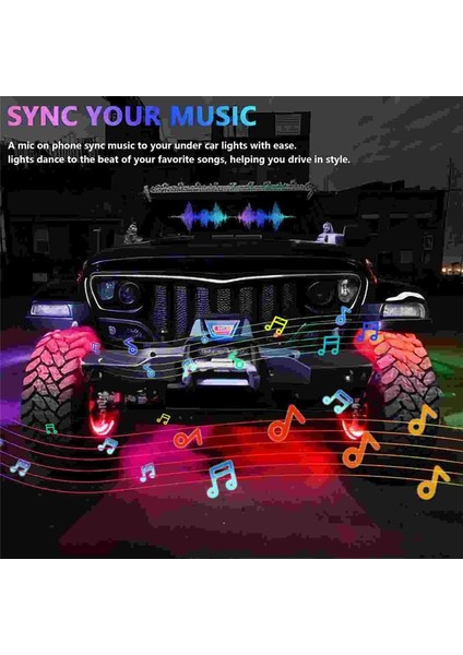 Araba Underglow LED Işıkları Uygulama Kontrollü Rüya Renk Strip Işıkları Dış Araba Neon Accent Işıkları Kiti (Yurt Dışından) indirimleri