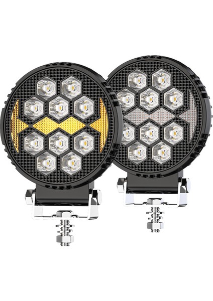 Kamyon Için 4 Inç LED Iş Işıkları Beyaz Amber Yuvarlak Iş Işığı Işık Yardımcı Offroad Traktör Suv Atv Boat Için Sürüş Işığı (Yurt Dışından)