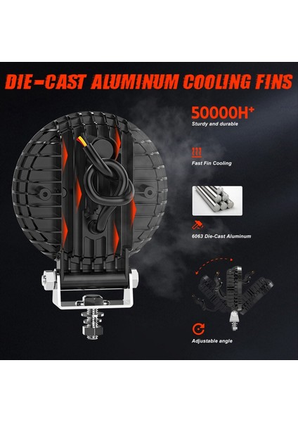 Kamyon Için 4 Inç LED Iş Işıkları Beyaz Amber Yuvarlak Iş Işığı Işık Yardımcı Offroad Traktör Suv Atv Boat Için Sürüş Işığı (Yurt Dışından) modelleri