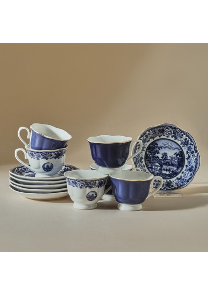 Blue Odyssey 6 Kişilik Kahve Fincan Takımı 80 ml