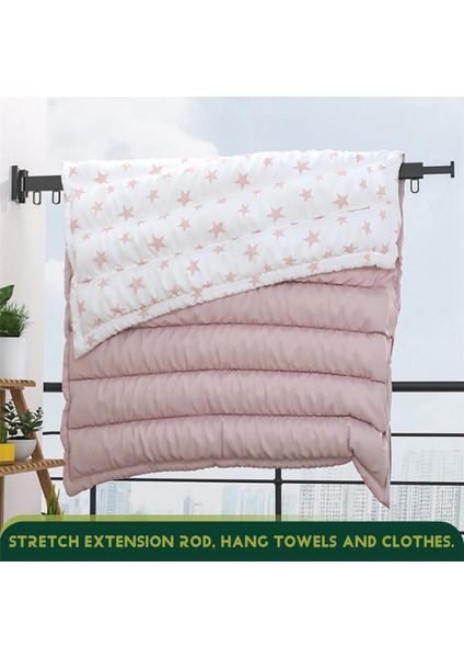 Katlanır Giysiler Askı Duvar Montaj Geri Çekilebilir Bez Kurutma Raf Alüminyum Çamaşır Yıkama Uzay Tasarruf Kurutma Siyah C (Yurt Dışından) indirimleri