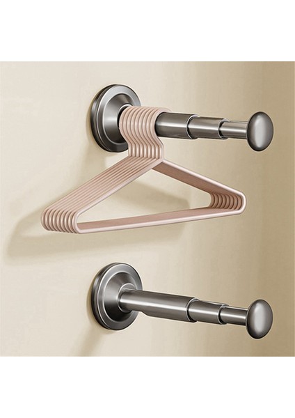 2pcs Emme Kupası Giysisi Askı Depolama Organizatör Ev Balkon Çok Fonksiyonlu Duvara Monte Askı Gri (Yurt Dışından) indirimleri