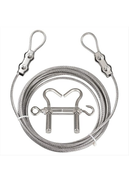 Paslanmaz Çelik Kablo Sabitleme Sistemi ile Taşınabilir Rüzgar Geçirmez Giysiler Ipi Çok Işlevli Ağır Hizmet Tipi Çamaşır Ipi (Yurt Dışından)