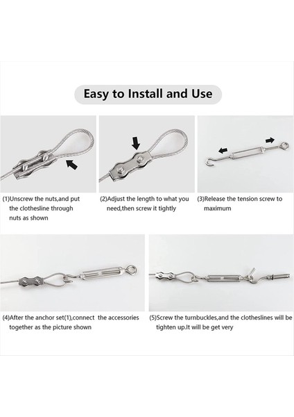 Paslanmaz Çelik Kablo Sabitleme Sistemi ile Taşınabilir Rüzgar Geçirmez Giysiler Ipi Çok Işlevli Ağır Hizmet Tipi Çamaşır Ipi (Yurt Dışından) indirimleri