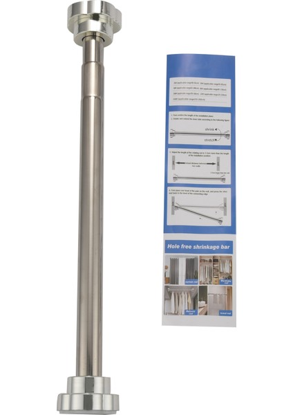 Uzatılabilir Giysiler Kurutma Direği Paslanmaz Çelik Duş Perdesi Çubuk Geri Çekilebilir Yay Gerilim Çubuğu Banyo Için 40-55CM (Yurt Dışından)