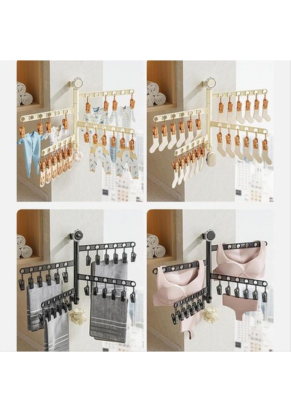 Çok Fonksiyonlu Kurutma Raf Çorapları Iç Çamaşırı Çamaşırhane Depolama Çoklu Tıkaç Duvara Monte Eser Balkon Katlama Rafı B (Yurt Dışından) fırsatları