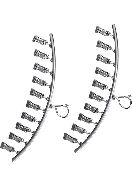 Dolap Için Organizatör, 10 Klipli Metal Yoga Pantolon Askısı Askıda Asılı Dolap Organizatör Gri (Yurt Dışından) indirimleri