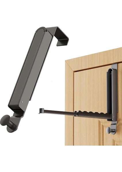 Katlanır Giysiler Kurutma Rafı, Kapı Kancası Giysisi Askısı, Kıyafet Askısına Çarpmanıza Gerek Yok, Portatif ve Katlanabilir Siyah (Yurt Dışından) modelleri