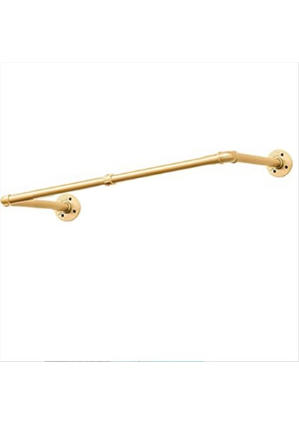 Endüstriyel Boru Giysileri Raf Duvarı Montajlı Ağır Boru Rafları Asılı Giysiler Ceketleri Çamaşır Odası, Altın (Yurt Dışından)