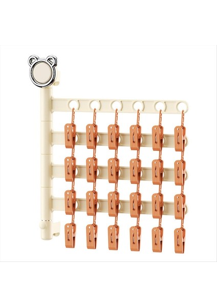 Çok Fonksiyonlu Kurutma Raf Çorapları Iç Çamaşırı Çamaşırhane Depolama Çoklu Tıkaç Duvara Monte Eser Balkon Katlama Rafı (Yurt Dışından)