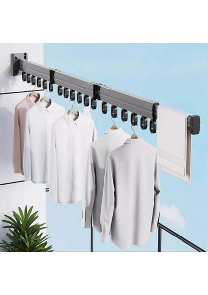 Duvara Monte Edilmiş Katlanabilir Alüminyum Alaşım Giysileri Kurutma Rafı Balkon Yatak Odası Için Mutfak Oturma Odası B Siyah (Yurt Dışından) fırsatları