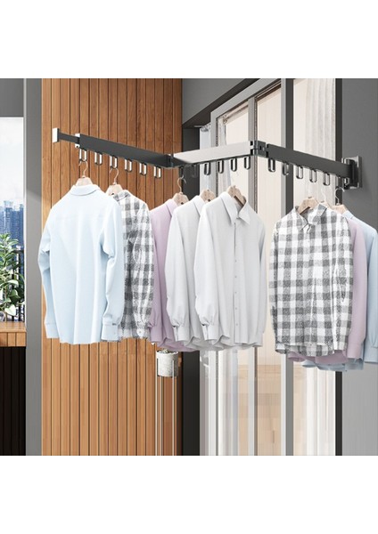 Ev Yumruksuz Kıyafetler Raf Açık Basit Kıyafetler Kurutma Çubuk Katlanır Giysiler Kurutma Artefakt Siyah (Yurt Dışından) indirimleri