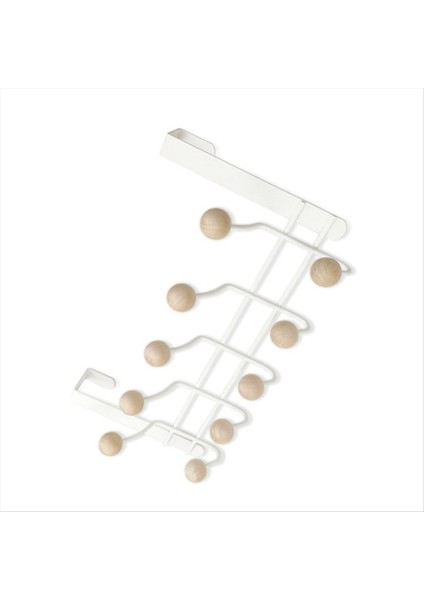 Ahşap Toplar ile Kapı Askısı Üzerinde 5 Kanca, Ev Girişi Için Çok Fonksiyonel Modern Tasarım, Gardırop, Banyo (Yurt Dışından) indirimleri