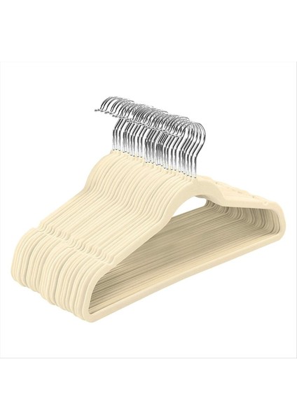 Ince Kadife, Kaymaz Takım Elbise Askıları Ceket Askısı, Siyah Gümüş Kanca (Yurt Dışından) fiyatları