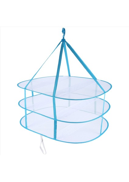 3 Katmanlı Taşınabilir Örgü Giysileri Asılı Kurutucu, Katlanabilir Kazak Kurutma Rafı, Katlanabilir Asılı Çamaşır Rafı (Yurt Dışından)