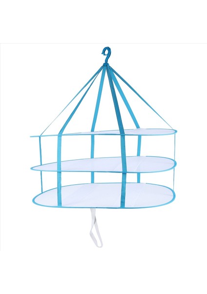 3 Katmanlı Taşınabilir Örgü Giysileri Asılı Kurutucu, Katlanabilir Kazak Kurutma Rafı, Katlanabilir Asılı Çamaşır Rafı (Yurt Dışından) fiyatları