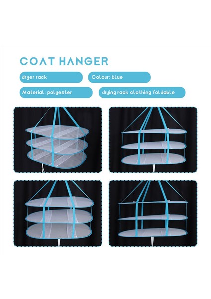 3 Katmanlı Taşınabilir Örgü Giysileri Asılı Kurutucu, Katlanabilir Kazak Kurutma Rafı, Katlanabilir Asılı Çamaşır Rafı (Yurt Dışından) fırsatları