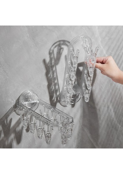 2 Adet Banyo Vantuz Kurutma Raf Katlanır Çoraplar Kurutma Raf Ev Kıyafetleri Raf Çok Klipsli Kurutma Çorapları Eser, A (Yurt Dışından) fırsatları