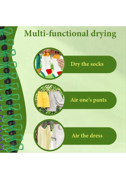 Clothesline, Clothespins ile Taşınabilir Çamaşır Ipi, Ayarlanabilir Kaymaz Çamaşır Ipi, Kapalı Açık Seyahat Kampı Siyah (Yurt Dışından) fiyatları