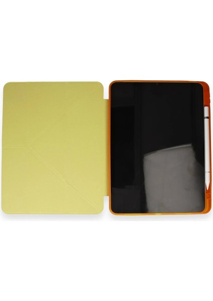 CPT83 iPad Pro 11 (2018) Kılıf Kalemlikli Mars Tablet Kılıfı - Açık Sarı fırsatları