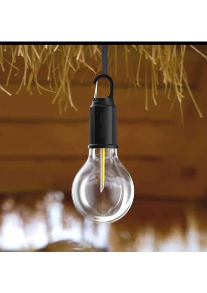 Taşınabilir Şarjlı LED Ampül Outdoor Kamp Bahçe Lambası 10W Askılı Kırılmaz LED Işık