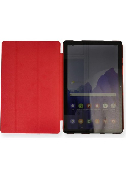CPT83 Samsung Galaxy T970 Tab S7 Plus 12.4 Kılıf Tablet Smart Kılıf - Kırmızı modelleri