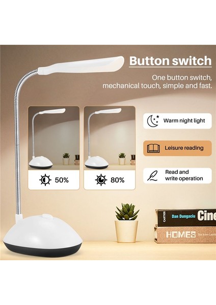 Işık LED Masa Lambası 360 Dereceli Göz Koruma Çocukları Öğrenci Okuma Ev Için Işık LED Masa Lambası, Beyaz (Yurt Dışından) indirimleri