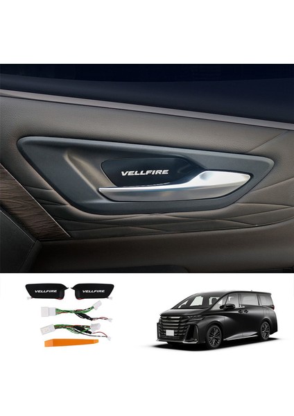 Toyota Vellfire Için 40 Serisi 2023+ Araç Ön Kapı Yemeği Ayarlanabilir Renk Döngüsel Renk Değişikliği Ortam Işıkları (Yurt Dışından)