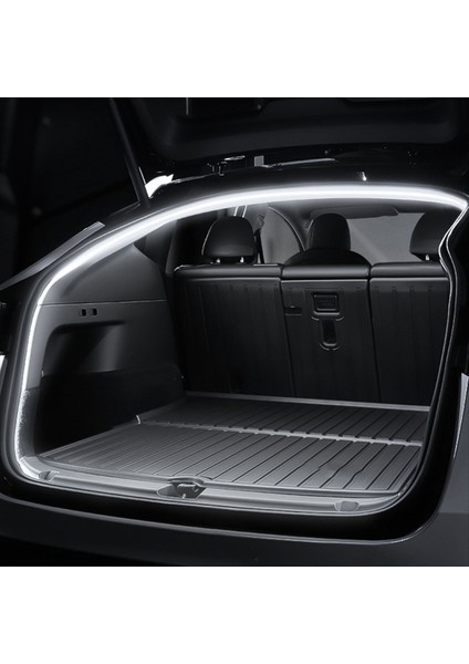 Araba 12V Arka Fırlatma Parlak LED Şerit Tesla Için Modifiye Ortam Aydınlatma Model Y 2020-2024 Bagaj Açık Beyaz (Yurt Dışından) fırsatları