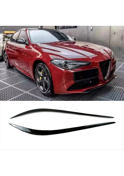Alfa Için Romeo Giulia 2015-2024 Parlak Siyah Araba Far Göz Kapağı Kaş Trim (Yurt Dışından) fırsatları