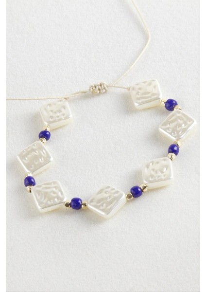 Baklava Boncuk Inci Makrome Ip Bileklik fiyatları