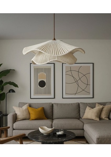 Ev Dekorasyonu Aydınlatma Iskandinav Rustik Tarz Bohem Avize 50CM Çap ( Duy Dahildir)