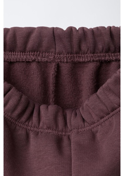 Unisex Çocuk Pamuklu Bordo Minimal Baskılı Eşofman Takımı – Rahat Kesim fırsatları