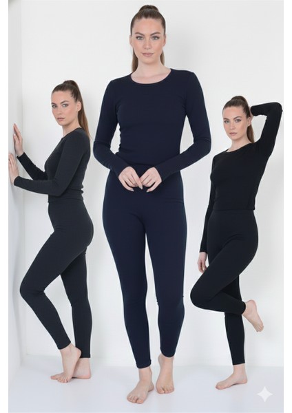 Isıltermal | 3 ' Lü Termal Takım Set Kadın Koleksiyon 3 Renk ( Antrasit,siyah ,lacivert)