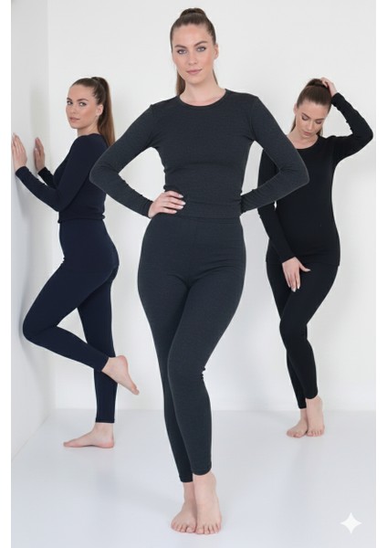 Isıltermal | 3 ' Lü Termal Takım Set Kadın Koleksiyon 3 Renk ( Antrasit,siyah ,lacivert) fiyatları