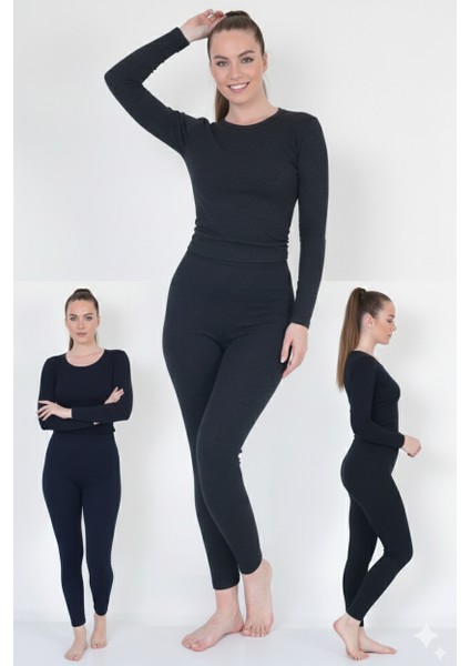 Isıltermal | 3 ' Lü Termal Takım Set Kadın Koleksiyon 3 Renk ( Antrasit,siyah ,lacivert)