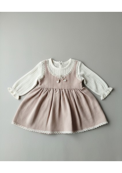 Kız Bebek Dantel Detaylı Müslin Elbise fiyatları