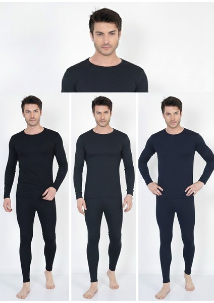 Isıl Termal | 3'lü Erkek Termal Takım Koleksiyon 3 Renk( Siyah,antrasit ,lacivert ) modelleri