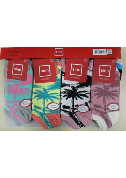 Şirin 6'lı Renkli Desenli Parfümlü Dikişsiz Çorap