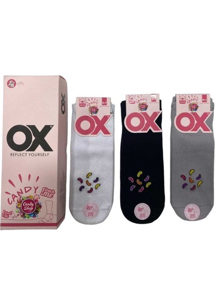 Ox Pamuklu 6'li Meyve Kokulu Renkli Çorap