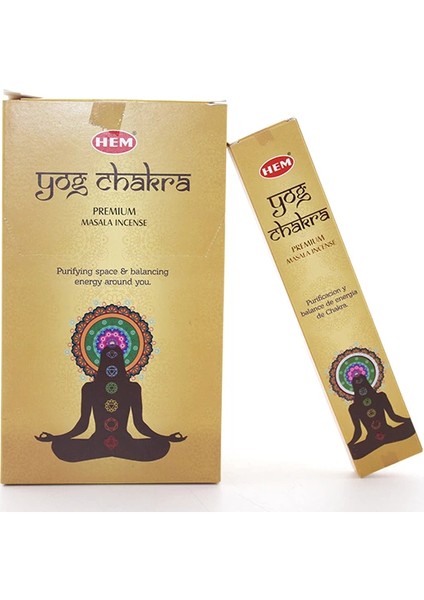 Hem Yog Chakra Masala Aromalı Çubuk Tütsü 15 gr