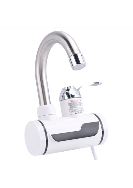 Elektrik Anında Sıcak Su Isıtıcı LED Sıcaklık Ekran Tanksız Musluk Eu Fişi ile Hızlı Isıtma (Yurt Dışından)