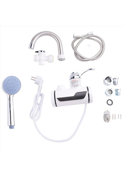 Elektrik Anında Sıcak Su Isıtıcı LED Sıcaklık Ekran Tanksız Musluk Eu Fişi ile Hızlı Isıtma (Yurt Dışından) modelleri