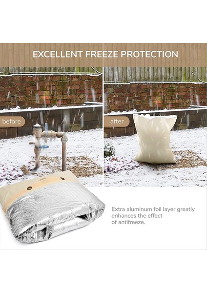 Açık Su Musluk Kalınlaştırılmış Kapak Çorap Kış Dondurma Koruyucusu Su Geçirmez Musluk Antifriz Koruyucu Kapak 62X63CM (Yurt Dışından) modelleri