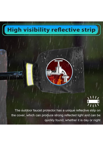4pcs Kış Donma Koruması Için Açık Musluk Kapakları, 16X25CM Daha Kalın Hortum Önlük Yalıtım Kapağı Yansıtıcı Şeritli (Yurt Dışından) indirimleri