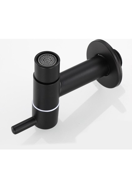 Paspas Lavabo Musluk 304 Paslanmaz Çelik Banyo Çamaşır Makinesi Musluk Açık Bahçe Tek Soğuk Su Musluk (Siyah) (Yurt Dışından) fırsatları