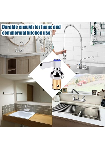 Tutma Kök Montajı Pirinç Musluklara Uyuyor 002713-40 002714-40, Mavi Soğuk Yan Mil Montajı (Yurt Dışından) modelleri